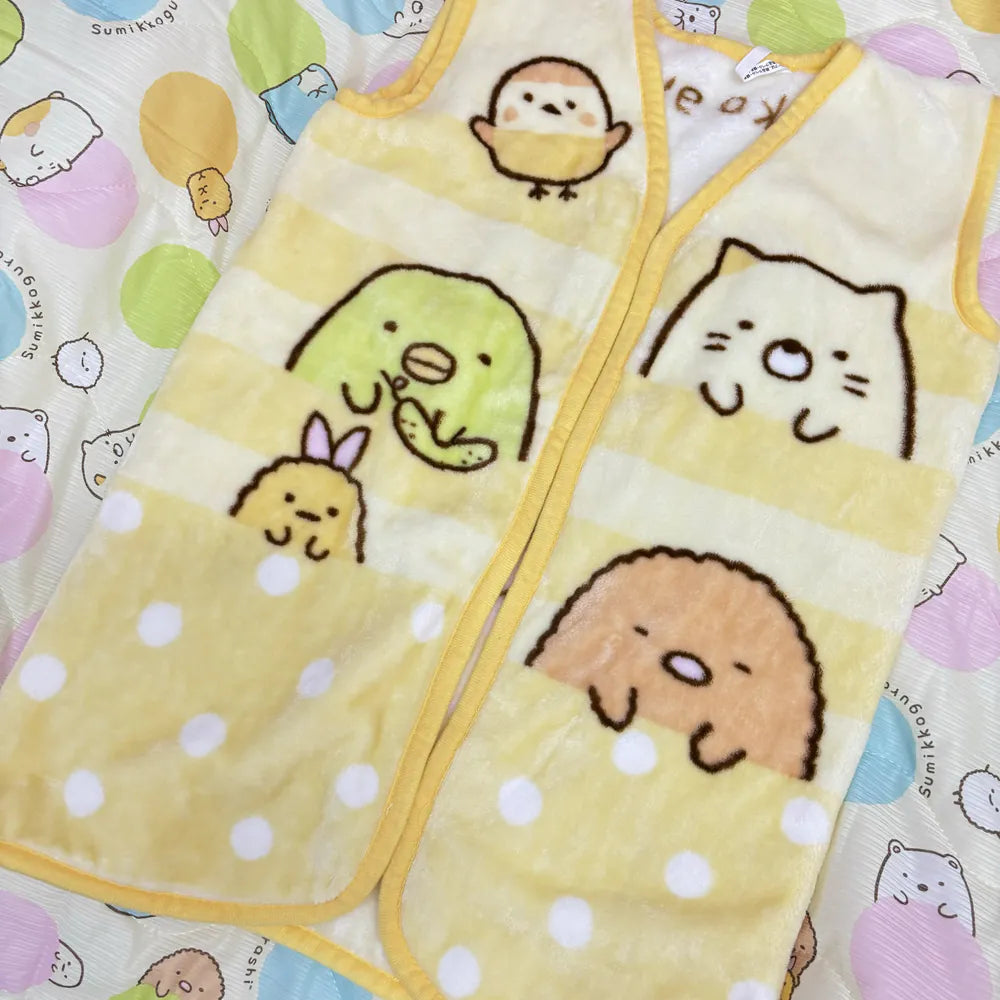 Fleece成人背心 角落生物 Yellow