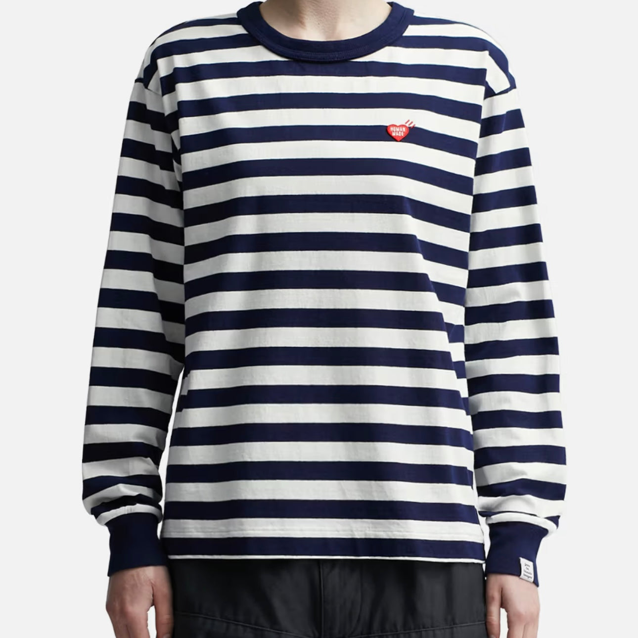 Human Made STRIPED L/S T-SHIRT Navy