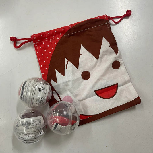 [ 任選優惠！$100/10件 ] 扭蛋索袋 小丸子 紅