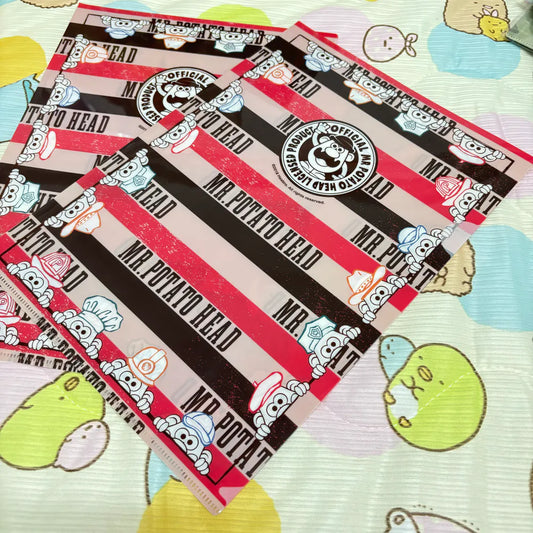 [ 任選優惠！$100/10件 ] A4 File 薯蛋頭 Stripe Red