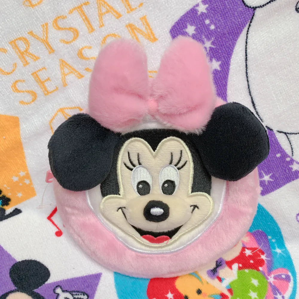 [ 任選優惠！$99/三件 ] 圓形 刺繡公仔 Pouch Minnie