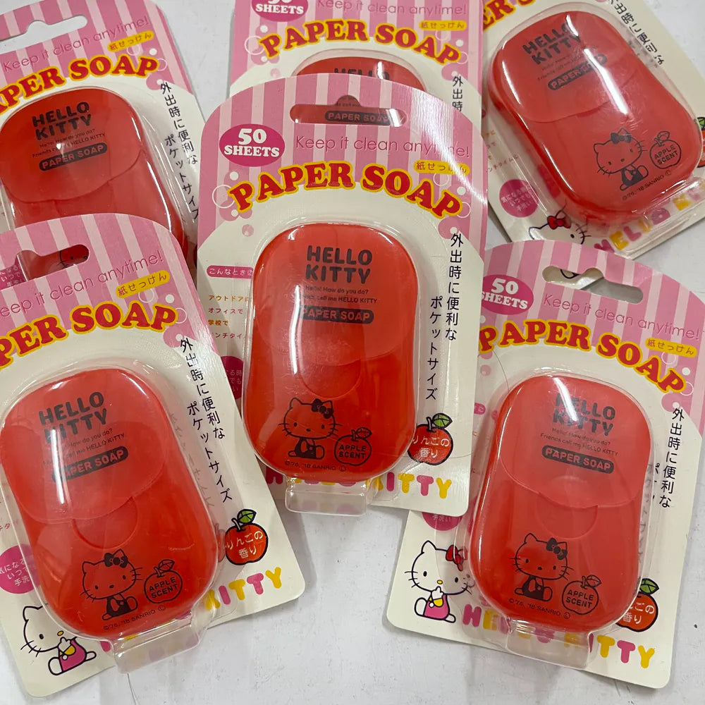 [ 任選優惠！$100/10件 ] 盒裝番梘紙 HelloKitty 蘋果清香