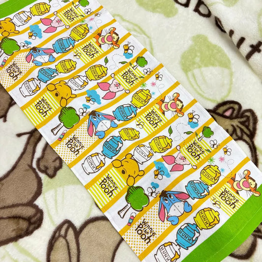 [ 任選優惠！$100/10件 ] 長毛巾 Pooh Yellow Stripe