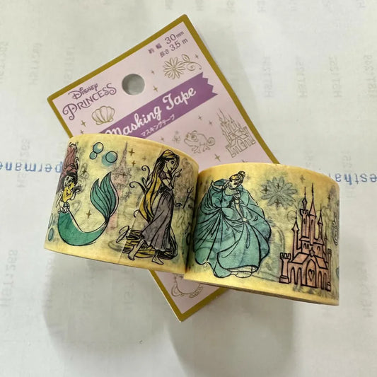 [ 任選優惠！$100/10件 ] Disney Princess 裝飾紙膠帶 30mm Ariel Beige