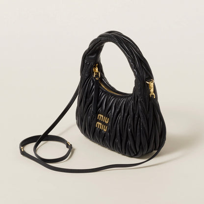 [ 🔥任揀兩件 $8XX🔥 ] Wander matelassé nappa leather hobo bag Black