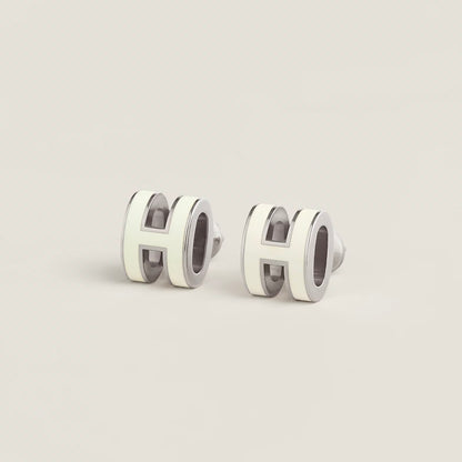 ‼️買一送一‼️ Mini Pop H earrings Blanc SL