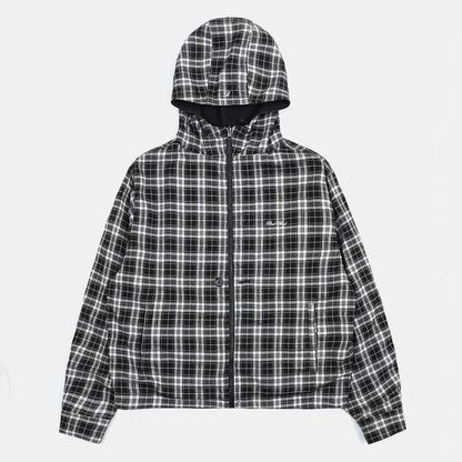 *順豐包郵* BADBLOOD  Reversible Hooded Windbreaker - Check Black | 預計11月到貨