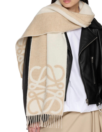4OCT / WOOL CASHMERE SCARF DBB Beige/Ecru