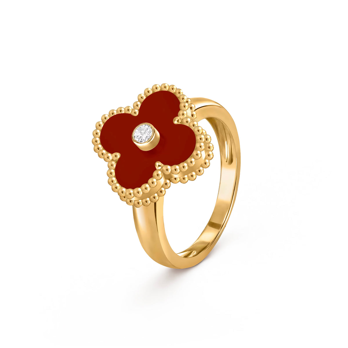 ‼️首件半價‼️ Vintage Alhambra ring  CarnelianGD