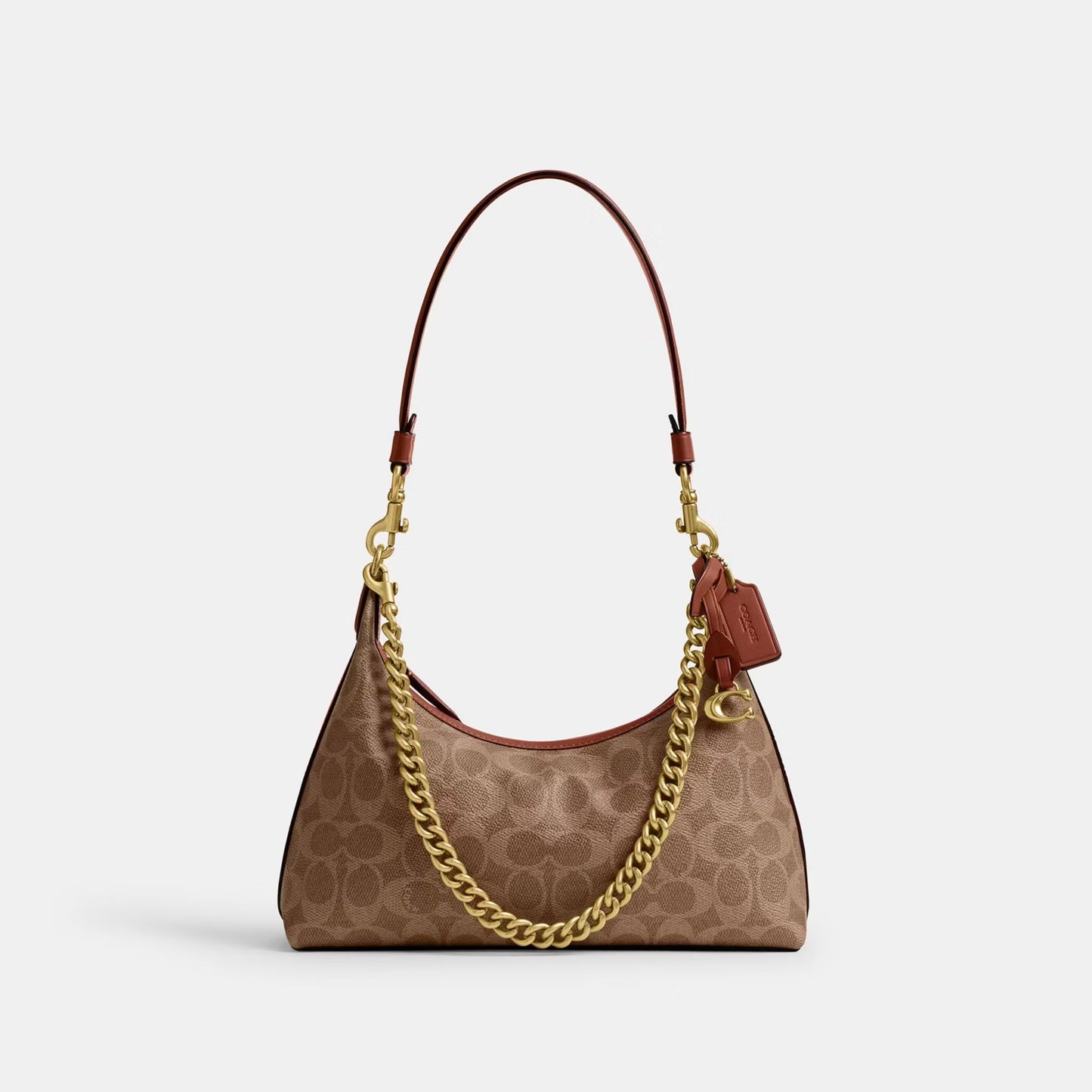 JULIET SHOULDER BAG 25 IN SIGNATURE CANVAS Tan Caramel
