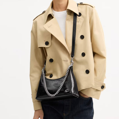 JULIET SHOULDER BAG 25 IN SIGNATURE CANVAS BLACK