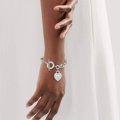 Heart Tag Toggle Bracelet SL