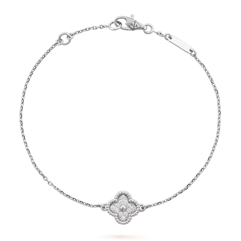 Sweet Alhambra bracelet 1 motif Sliver
