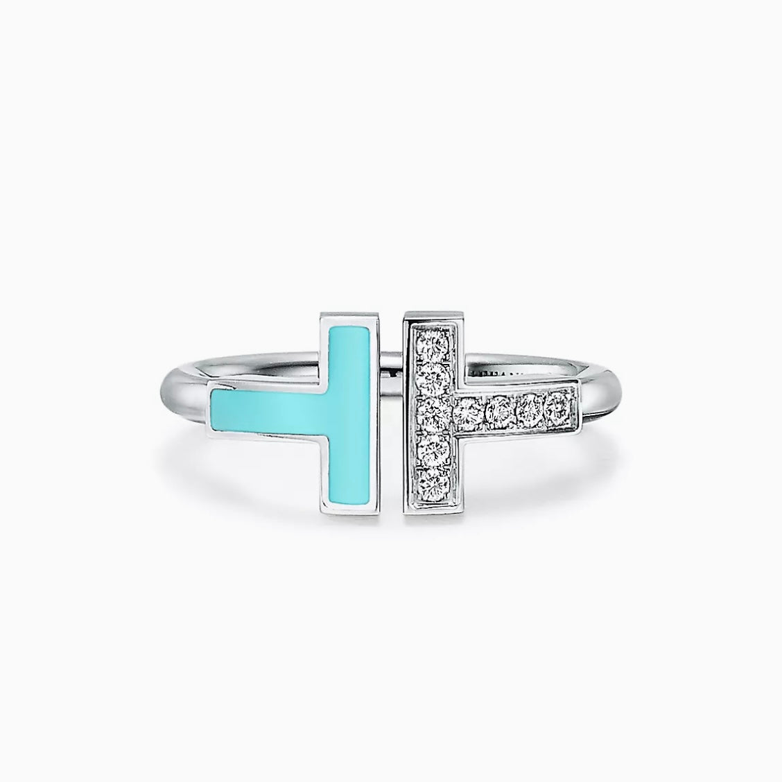 [ 第二件只需 $99 ] T Diamond and Turquoise Wire Ring