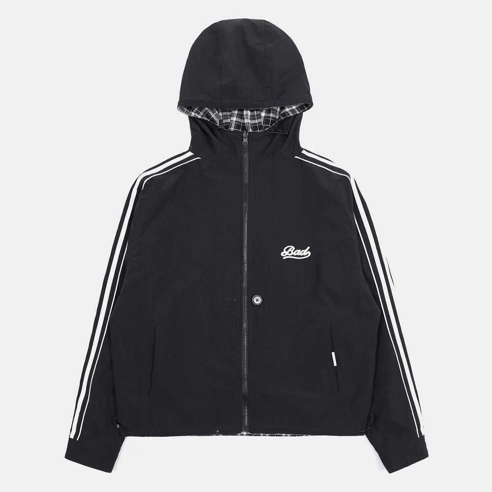 *順豐包郵* BADBLOOD  Reversible Hooded Windbreaker - Check Black | 預計11月到貨