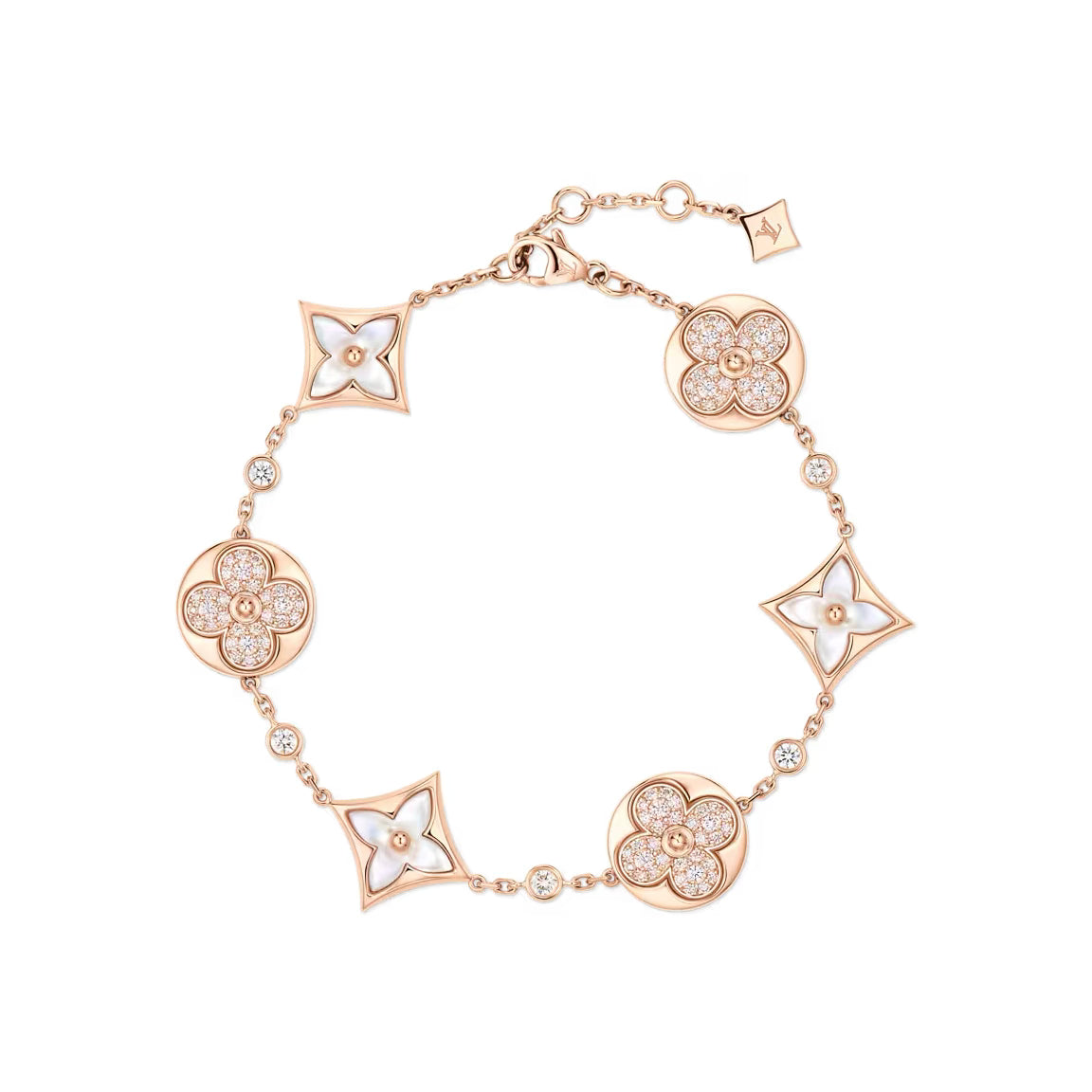 [ 任揀兩件$499 ] Color Blossom BB Star and Sun Multi-Motif Bracelet Pink Gold