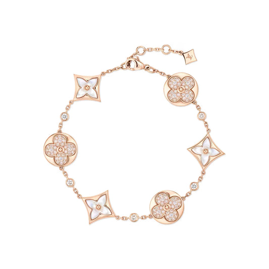 [ 任揀兩件$499 ] Color Blossom BB Star and Sun Multi-Motif Bracelet Pink Gold