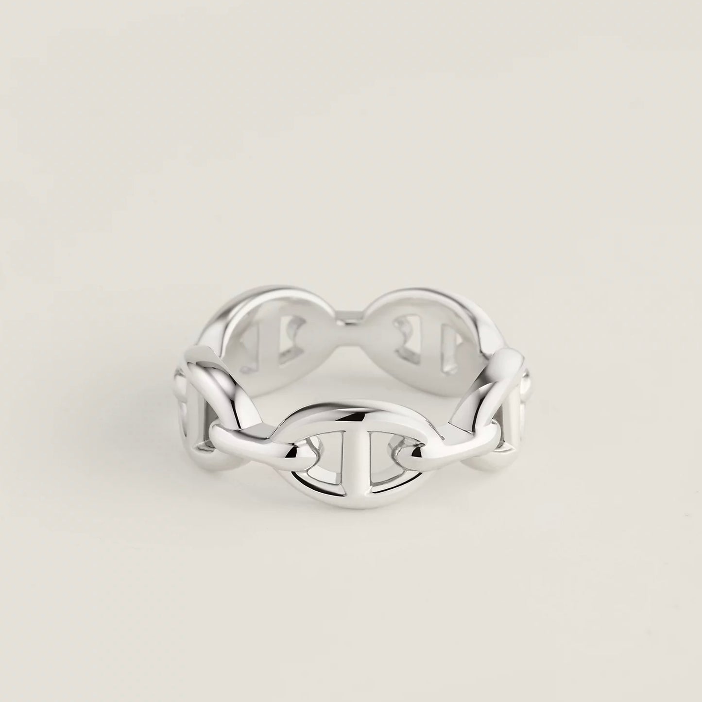 [ ‼️買一送一‼️ ] Chaine d'ancre Enchainee ring S Sliver