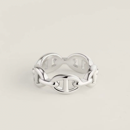 [ ‼️買一送一‼️ ] Chaine d'ancre Enchainee ring S Sliver
