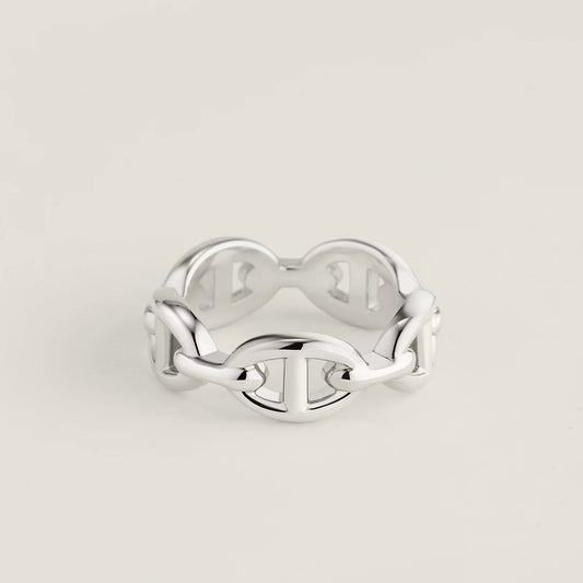 [ ‼️買一送一‼️ ] Chaine d'ancre Enchainee ring S Sliver