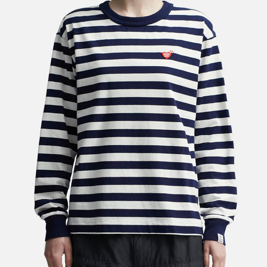 Human Made STRIPED L/S T-SHIRT Navy