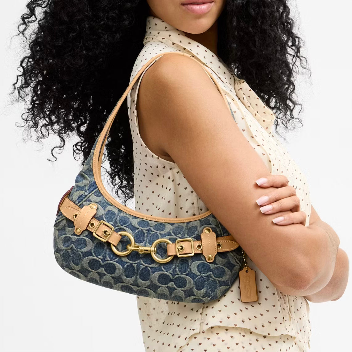 4OCT / BELTED ERGO SHOULDER BAG 26 DENIM