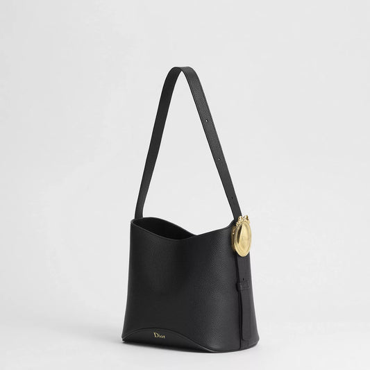Small Dior Médaillon Bucket Bag Black