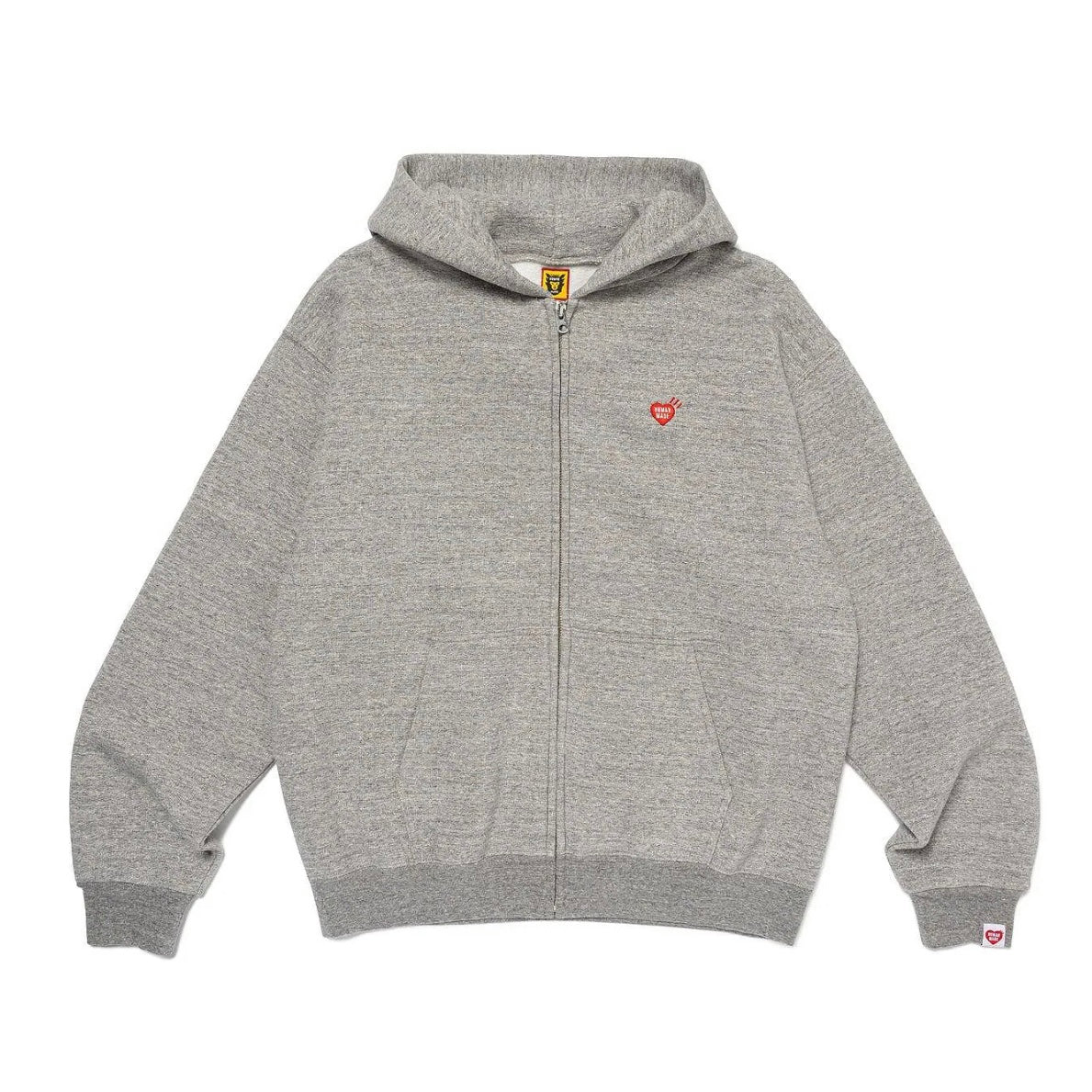 Human Made Zip Up Hoodie Grey