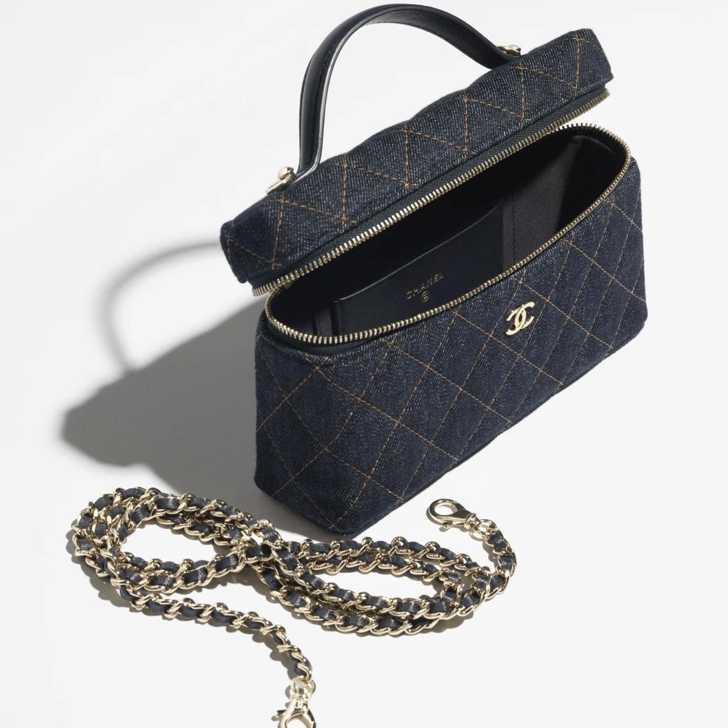 [ 🔥任揀兩件 $8XX🔥 ] CC Slim Top Handle Vanity Case Denim 26P