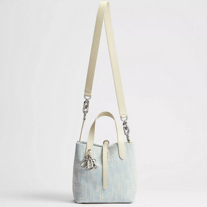 [ 今期限定‼️買一送一‼️ ] Small Dior Toujours Vertical Tote Bag Céleste Blue