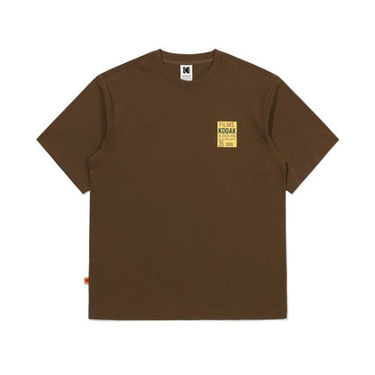 [ 今期限定‼️買一送一‼️ ] 199 Film Back Graphic Cotton Short Sleeve T-Shirt BROWN