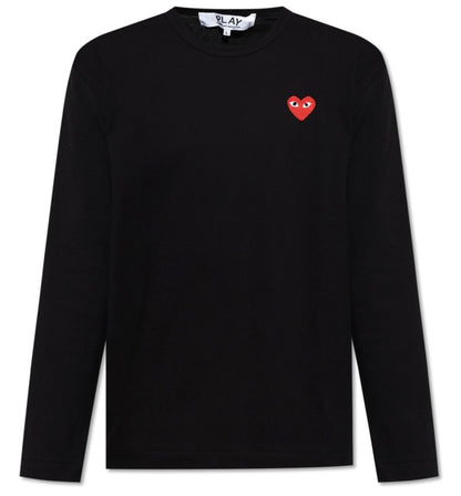 [ 任揀兩件$299！任揀四件$499 ] Play BLACK Long Sleeve T-shirt Black/Red