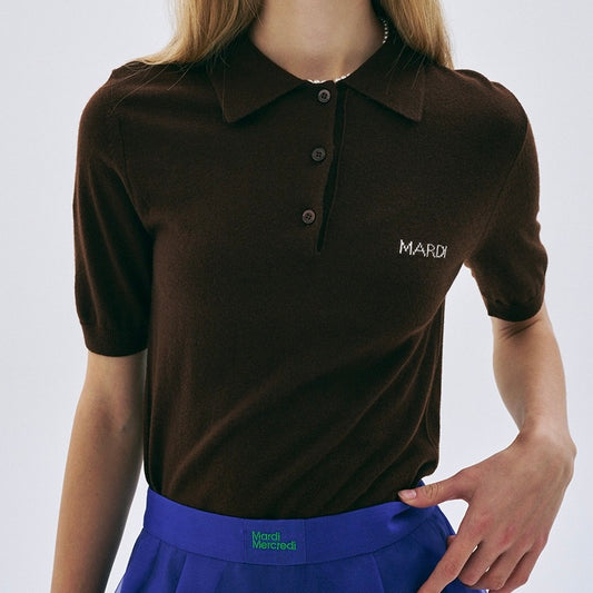 [ 任揀四件$329 ] KNIT SLIMFIT SHIRT PIQUET BROWN