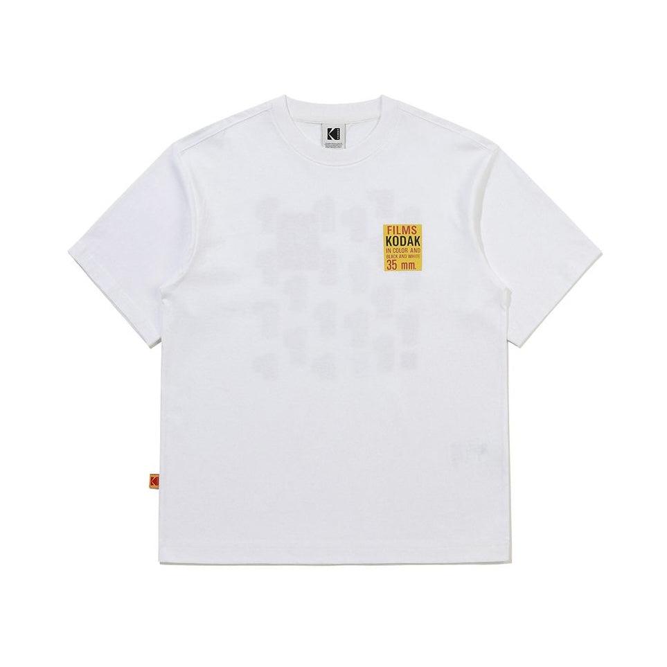 [ 今期限定‼️買一送一‼️ ] 199 Film Back Graphic Cotton Short Sleeve T-Shirt WHITE