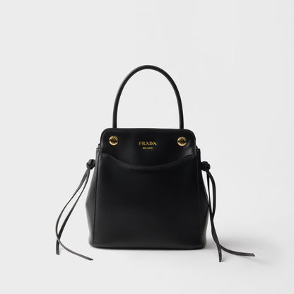 Carry mini leather handbag Black