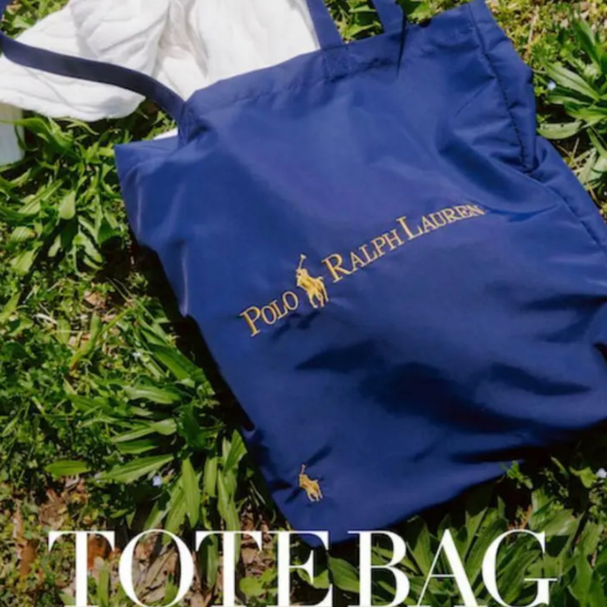 30SEP [ 現貨 郵豐包郵 ] POLO RL FOR BEAMS NAVY/GOLD Tote Bag