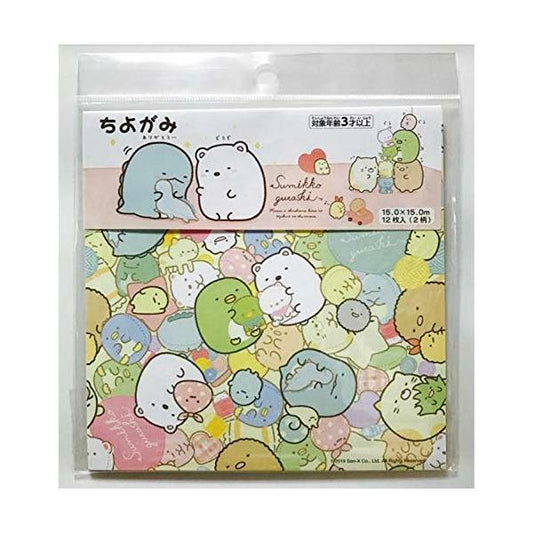 [ 任選優惠！$100/10件 ] 日本製 色紙 12p 角落生物